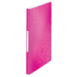 Album ofertowy Leitz WOW A4, 40 koszulek, okładka z lekkiego PP różowy
