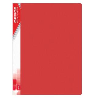 Album ofertowy Office Products A4, 30 koszulek, w sztywnej okładce czerwony