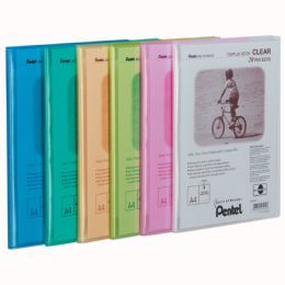 Album ofertowy Pentel Recycology Clear DCF242 A4, 20 koszulek, okładka przezroczysta niebieski