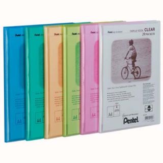 Album ofertowy Pentel Recycology Clear DCF242 A4, 20 koszulek, okładka przezroczysta pomarańczowy