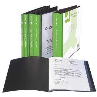 Album ofertowy Q-Connect A4, 20 koszulek, okładka miękka z kieszenią opisową czarny