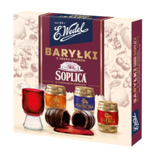 Baryłki E. Wedel  o smaku likierów Soplica, w czekoladzie deserowej 200 g