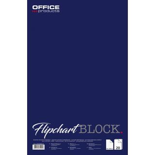 Blok do flipchartów Office Products, biały papier w kratkę 65 x 100 cm 20 kartek