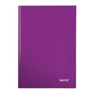 Brulion Leitz WOW A4, 80 kartek w kratkę, zeszyt w twardej oprawie fioletowy