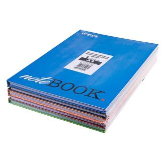 Brulion Office Products A4, w kratkę, szyty zeszyt w twardej oprawie 96 kartek