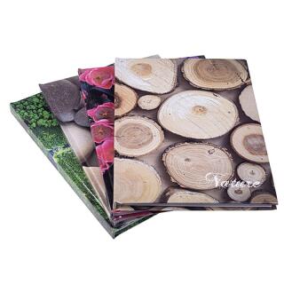 Brulion Office Products Nature A4, w linie, szyty zeszyt w twardej oprawie 96 kartek
