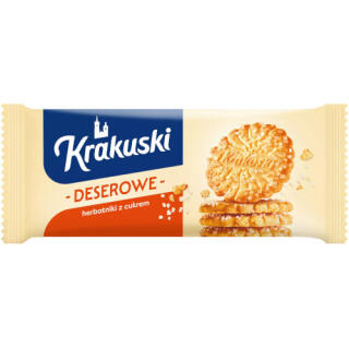 Ciastka Krakuski Deserowe, herbatniki z cukrem 200 g