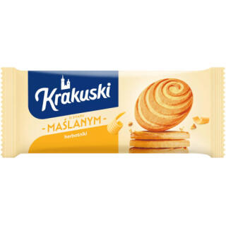 Ciastka Krakuski Maślane, herbatniki o smaku maślanym 201 g