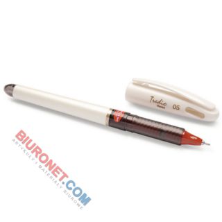 Cienkopis kulkowy Pentel EnerGel Tradio BLN115, ze skuwką, końcówka 0,5mm czerwony