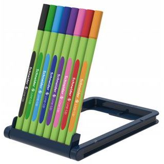 Cienkopis Schneider Line-Up 0,4 mm, zestaw kolorów w stojaku 8 kolorów