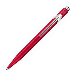 Długopis CARAN D'ACHE 849 Colormat-X, wkład Goliath niebieski M czerwona obudowa