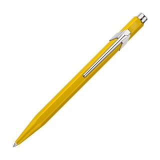 Długopis CARAN D'ACHE 849 Colormat-X, wkład Goliath niebieski M żółta obudowa