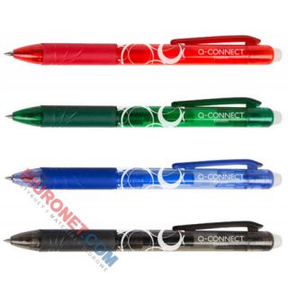 Długopis wymazywalny Q-Connect Erasable, automatyczny, końcówka 1,0 mm zielony