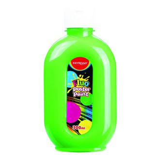 Farba plakatowa KEYROAD 300ml, fluorescencyjna zielony