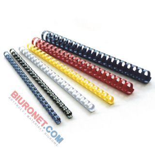 Grzbiety do bindowania Argo 51 mm, do 510 kartek, plastikowe, 50 sztuk zielone