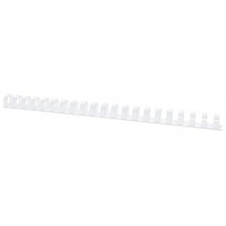Grzbiety do bindowania Office Products 16mm, do 145 kartek, plastikowe, 100 sztuk białe