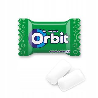 Guma do żucia ORBIT Spearmint, 2 drażetki x 300 sztuk, bez cukru 900g