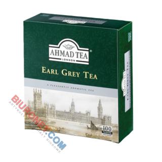Herbata czarna Ahmad Earl Grey, aromatyzowana, torebki ze sznureczkami 100 torebek