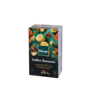 Herbata czarna Dilmah Flavoured Ceylon Black Tea 20 torebek, aromatyzowana, ze sznureczkami toffee i banan