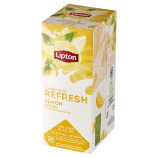 Herbata czarna Lipton Feel Good Selection Refresh Lemon, aromatyzowana, torebki w kopertach 25 kopert