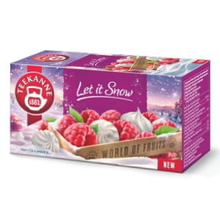 Herbata Teekanne World of Fruits Let It Snow, owocowa, 20 torebek w kopertach maliny i beza