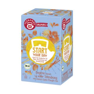 Herbata ziołowa Teekanne Organics Start Your Day, funkcyjna, torebki w kopertach 20 kopert