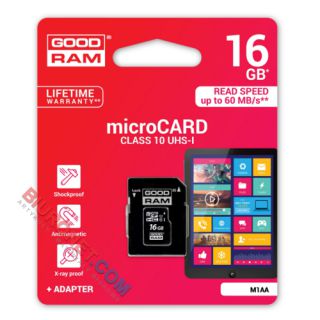 Karta pamięci microSD Goodram M1AA, z adapterem do SD 8GB