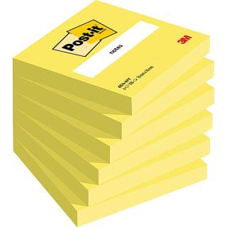 Karteczki samoprzylepne Post-it 76 x 76 mm, neonowy żółty bloczek 1 x 100 kartek