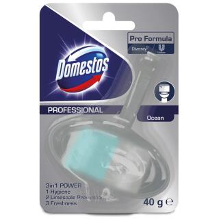 Kostka toaletowa Domestos Professional 3w1 Power, zawieszka do WC 40g ocean