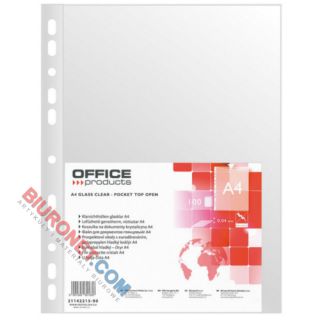 Koszulki krystaliczne Office Products A4 / 40 mikronów, w folii 100 sztuk
