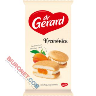 Kremówka dekorowana dr Gerard, biszkopty z nadzieniem morelowym i kremem 330 g