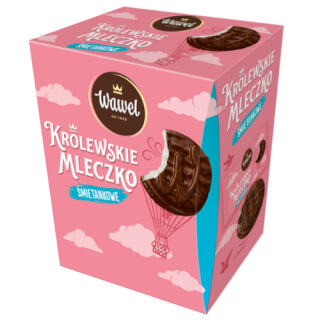 Królewskie Mleczko Śmietankowe Wawel, pianka w czekoladzie 340 g