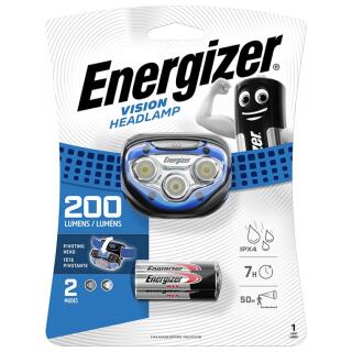 Latarka czołowa Energizer Headlight Vision z bateriami
 200 lumenów