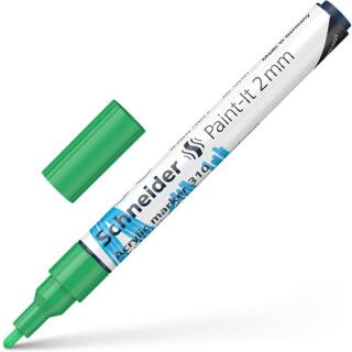 Marker akrylowy Schneider Paint-It 310, końcówka 2 mm zielony