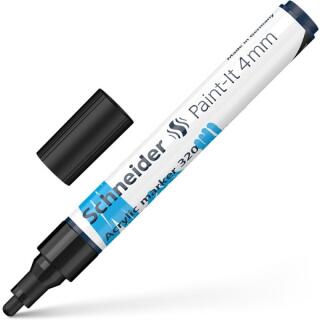 Marker akrylowy Schneider Paint-It 310, końcówka 4 mm czarny