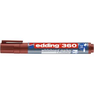 Marker suchościeralny Edding E-360, do białych tablic, okrągła końcówka 1,5-3 mm brązowy