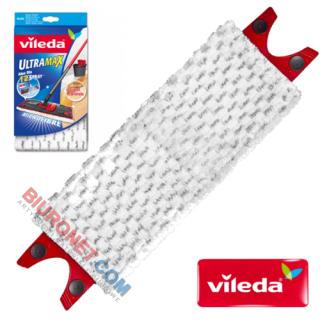 Mop płaski Vileda Ultramax 2w1, zapasowy wkład z mikrofibry biały