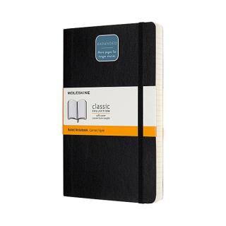 Notes MOLESKINE Classic L (13x21cm), w linie, miękka oprawa, 400 stron
 czarny