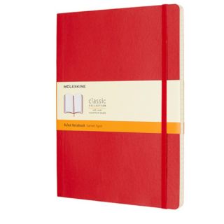 Notes Moleskine Classic XL edycja limitowana 19x25 cm, 192 strony w linie, miękka oprawa na gumkę
 czerwony
