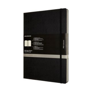 Notes Moleskine PRO Project Planner, 288 stron w linie do planowania projektów, twarda oprawa na gumkę A4 21x29,7 cm