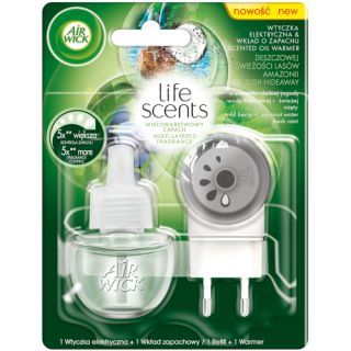 Odświeżacz powietrza Air Wick Deszczowa Świeżość Lasów Amazonii, wtyczka elektryczna do gniazdka, komplet wkład 19 ml
