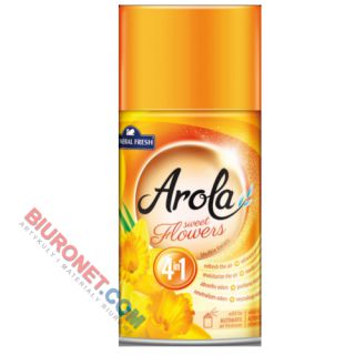 Odświeżacz powietrza w aerozolu Arola Genral Fresh, spray 250ml, wkład do urządzeń automatycznych Słodkie kwiaty