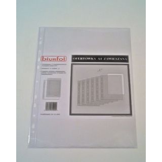 Ofertówki wpinane do segregatora Biurfol A4 / 150 mikronów, krystaliczne, typu L 25 sztuk