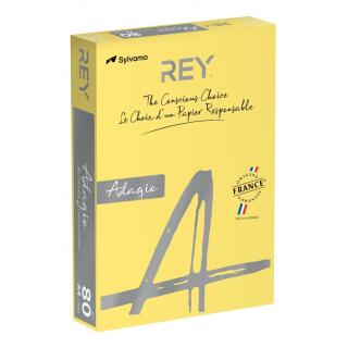 Papier kolorowy REY Adagio A4/80g Intense 500 arkuszy, intensywny 58 - żółty cytrynowy