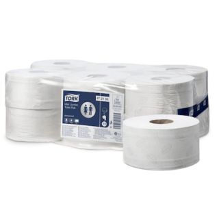 Papier toaletowy Tork Advanced Mini Jumbo 472102, biały papier celulozowy, 2-warstwowy, do podajników
 12 rolek x 180 m