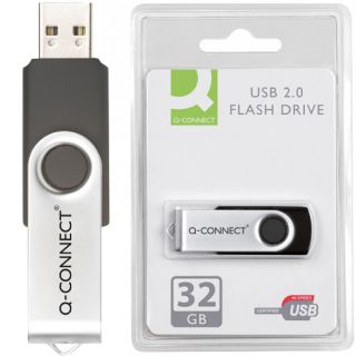 Pendrive Q-Connect USB 2.0, pamięć flash, obrotowa obudowa 32 GB
