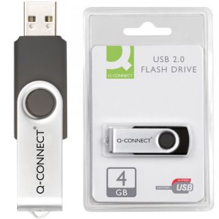 Pendrive Q-Connect USB 2.0, pamięć flash, obrotowa obudowa 4 GB