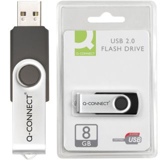 Pendrive Q-Connect USB 2.0, pamięć flash, obrotowa obudowa 8 GB