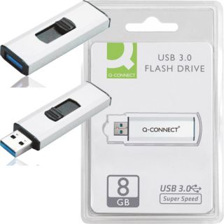 Pendrive Q-Connect USB 3.0, pamięć flash, wysuwana obudowa 8 GB