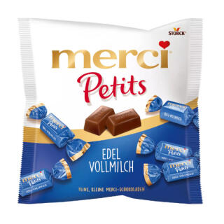 Petits Merci Edel Vollmilch, mleczne cukierki czekoladowe 125 g